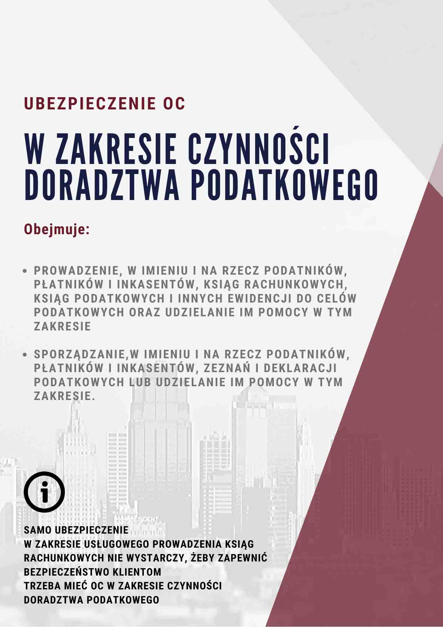Ubezpieczenie OC biura rachunkowe - infografika.